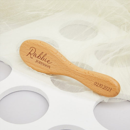 Personalized Kids' Hair Brush With Name & Birth Date
