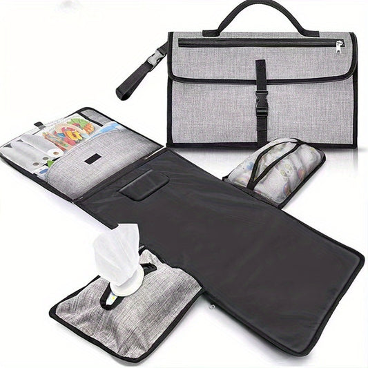 Portable Diaper Changing Pad with Smart Wipes Holder