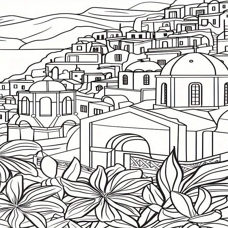Relaxing Landscape Coloring Book 22 Pages Thick Paper Perfect Gift