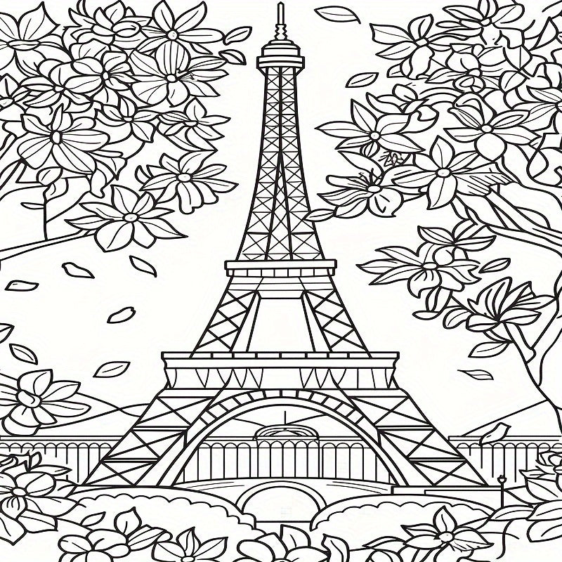 Relaxing Landscape Coloring Book 22 Pages Thick Paper Perfect Gift