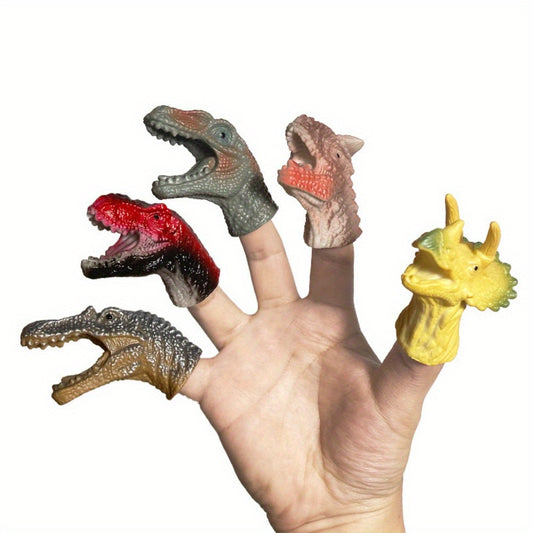 5pcs Dinosaur Finger Puppet Set Tyrannosaurus Rex Toys for Parties and Holidays