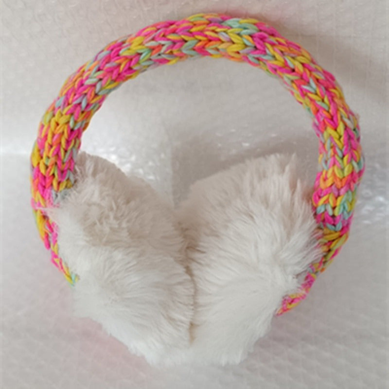 Women's Plush Ear Warmers with Faux Fur Lining Winter Headband