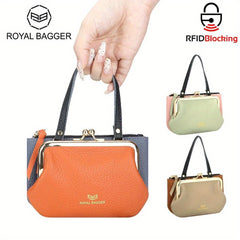 Royal Bagger RFID Coin Purse Women Leather Handbag Clutch Wallet