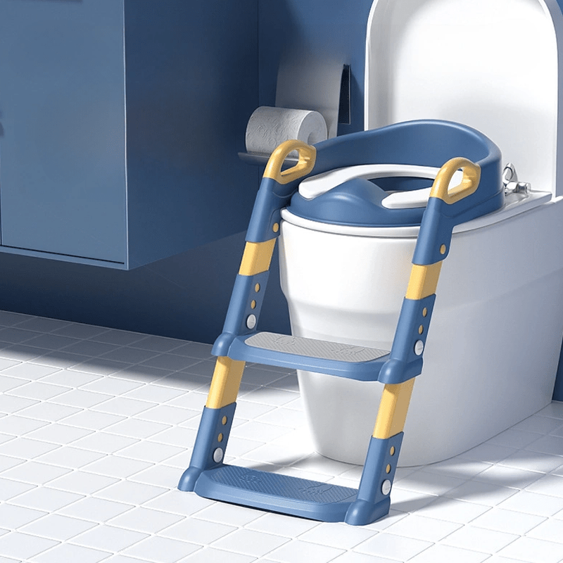 Child Toilet Seat Frame with Foldable Ladder