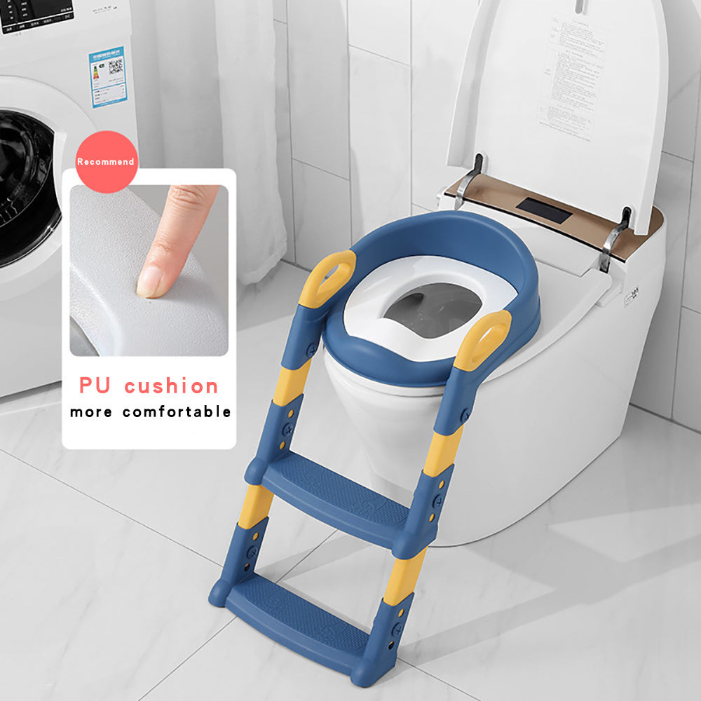 Child Toilet Seat Frame with Foldable Ladder