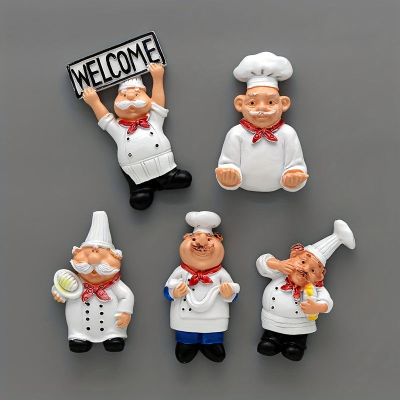 Chef Cartoon 3D Fridge Magnet Food Themed Kitchen Decor