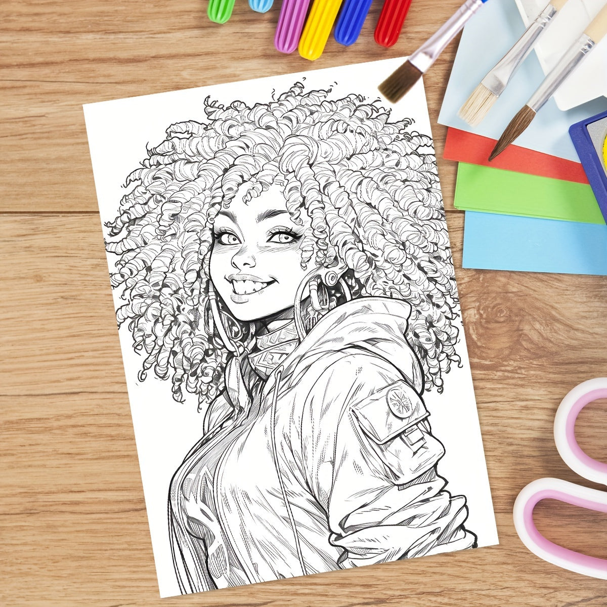 Deluxe Charming Coloring Book - 22 Page Art Therapy Workbook