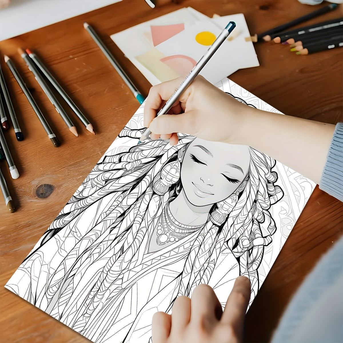 Deluxe Charming Coloring Book - 22 Page Art Therapy Workbook