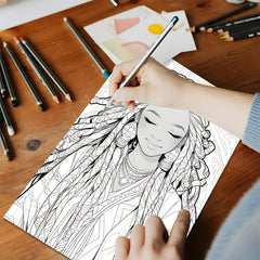 Deluxe Charming Coloring Book - 22 Page Art Therapy Workbook