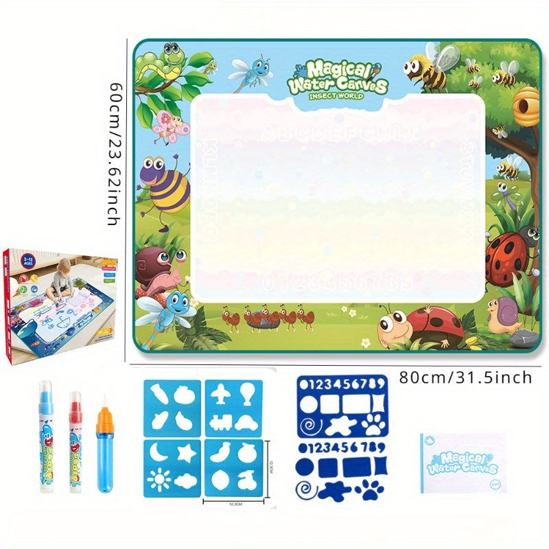Watercolor Canvas Painting Mat Educational Toy Set