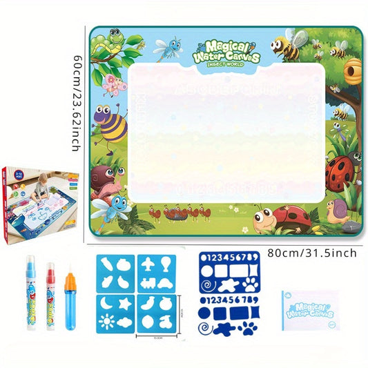 Watercolor Canvas Painting Mat Educational Toy Set