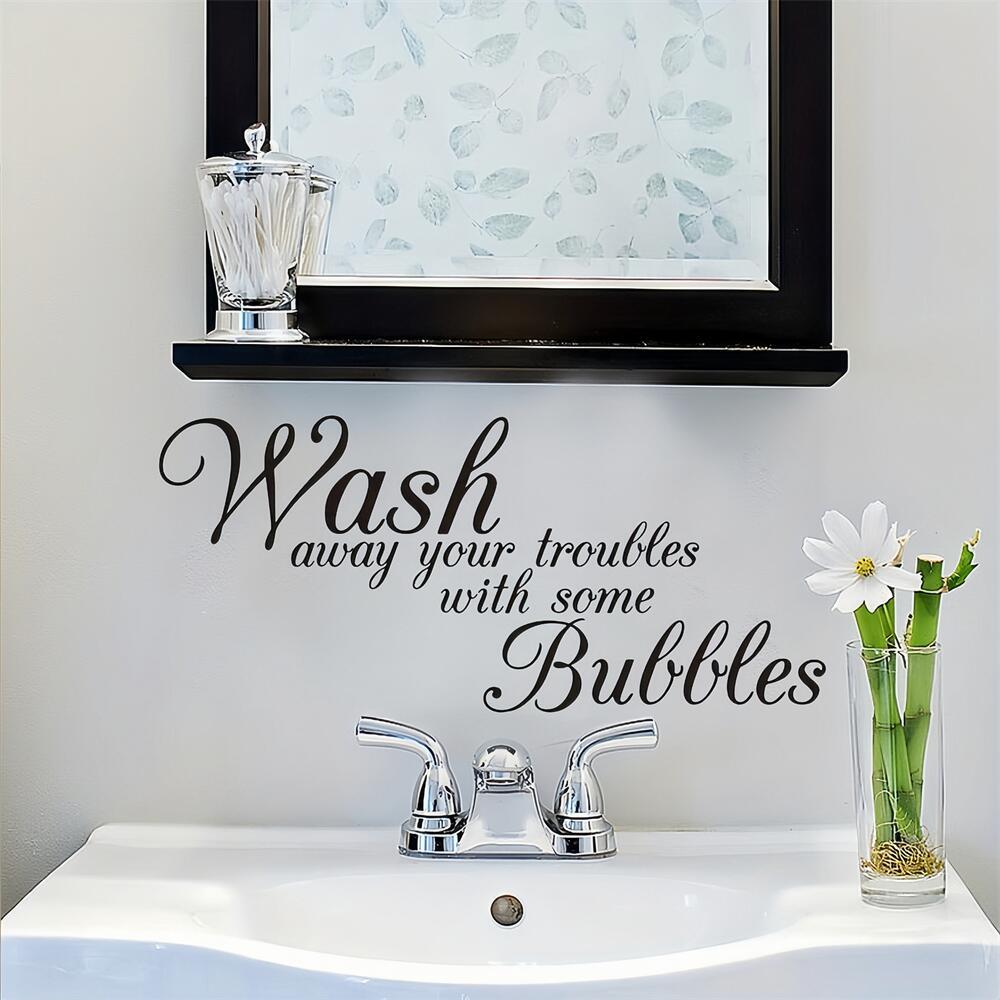English Pattern Wall Stickers for Bathroom Decor