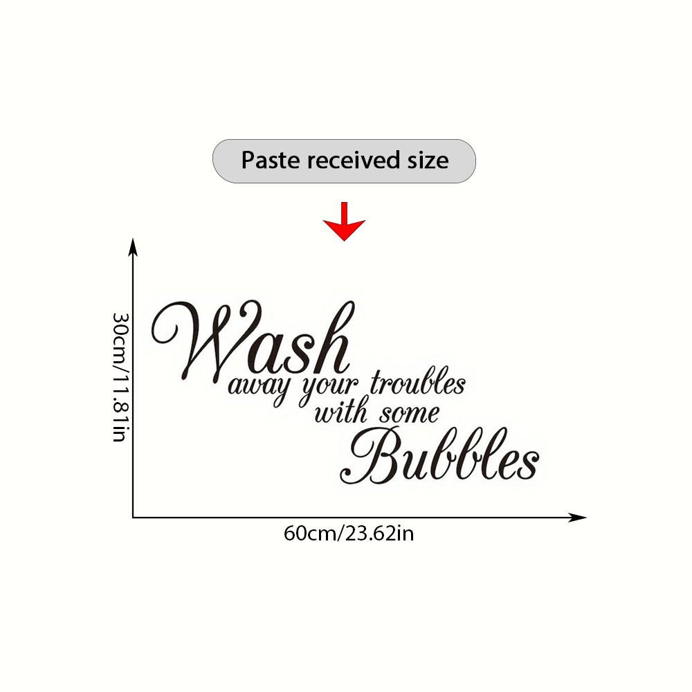 English Pattern Wall Stickers for Bathroom Decor