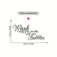 English Pattern Wall Stickers for Bathroom Decor