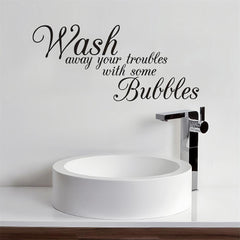 English Pattern Wall Stickers for Bathroom Decor