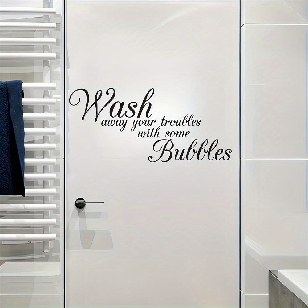 English Pattern Wall Stickers for Bathroom Decor