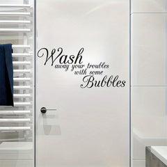 English Pattern Wall Stickers for Bathroom Decor