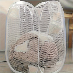 High Capacity Pop Up Mesh Laundry Hamper with Handles