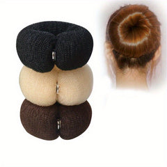 Hair Bun Maker Donut Styling Foam Sponge Ring Snap Roll DIY Tool