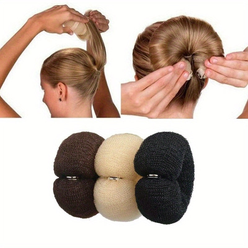 Hair Bun Maker Donut Styling Foam Sponge Ring Snap Roll DIY Tool