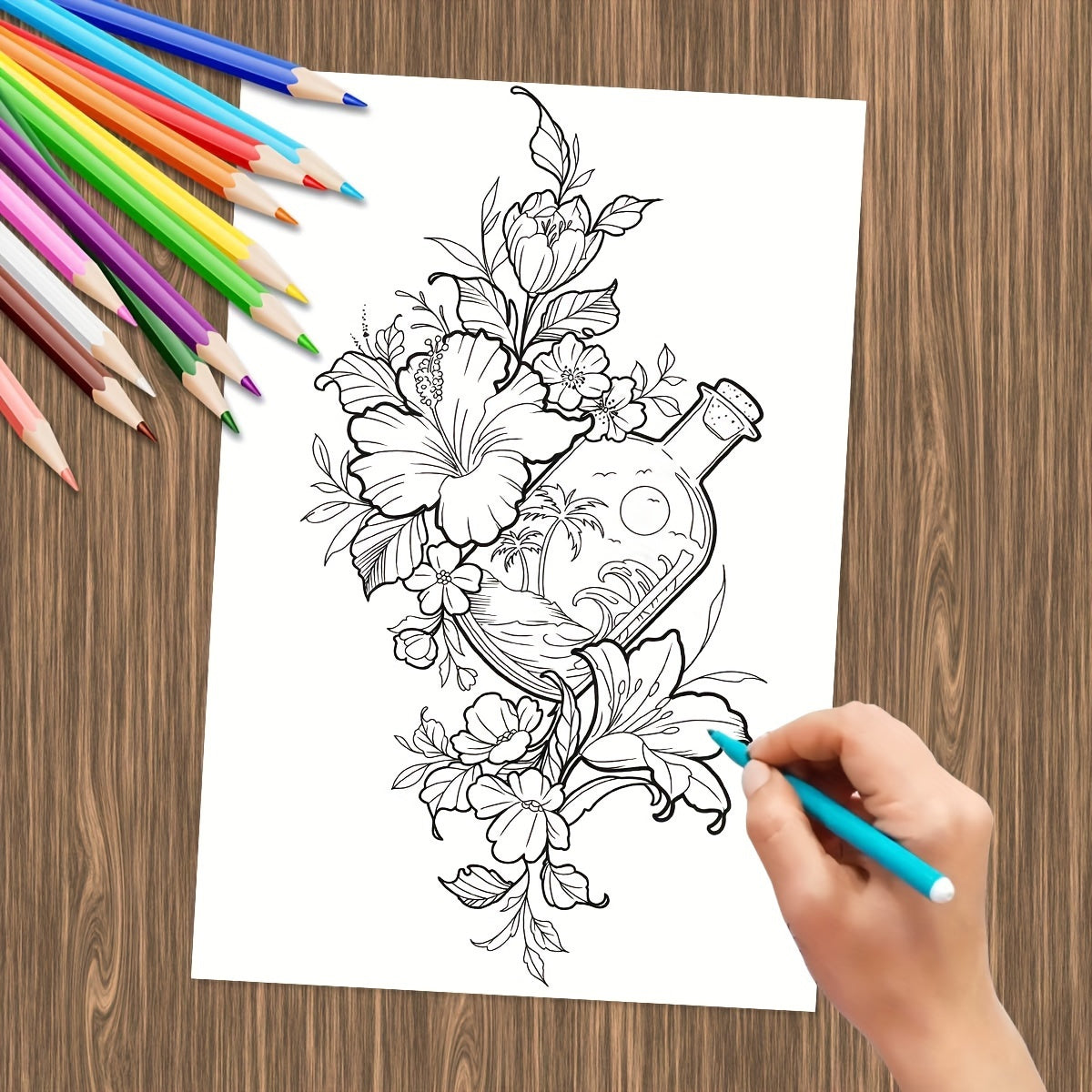 Deluxe Butterfly Tattoo Coloring Book for Teens & Adults