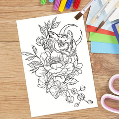 Deluxe Butterfly Tattoo Coloring Book for Teens & Adults
