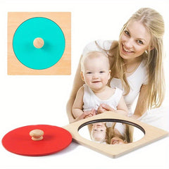 Wooden Mirror Puzzle Busy Board Early Learning Sensory Toy