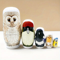 Wooden Eagle Pattern Nesting Doll - Home Decoration
