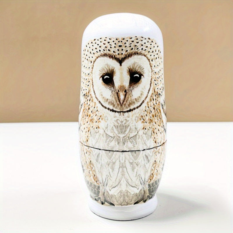 Wooden Eagle Pattern Nesting Doll - Home Decoration