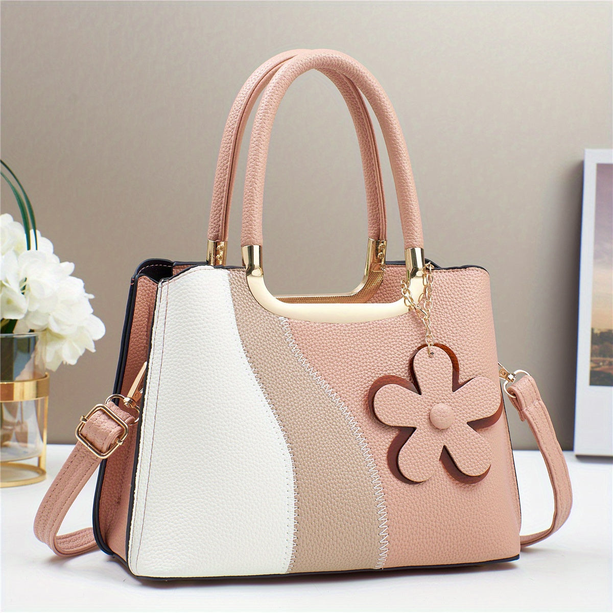 Women's PU Leather Crossbody Bag Lightweight Shoulder Purse Zip Closure