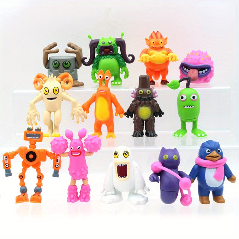 13-Piece Monster Chorus Figurines for Halloween Parties