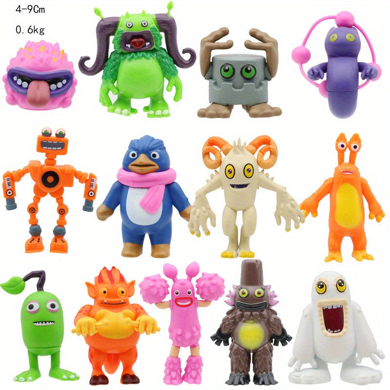 13-Piece Monster Chorus Figurines for Halloween Parties