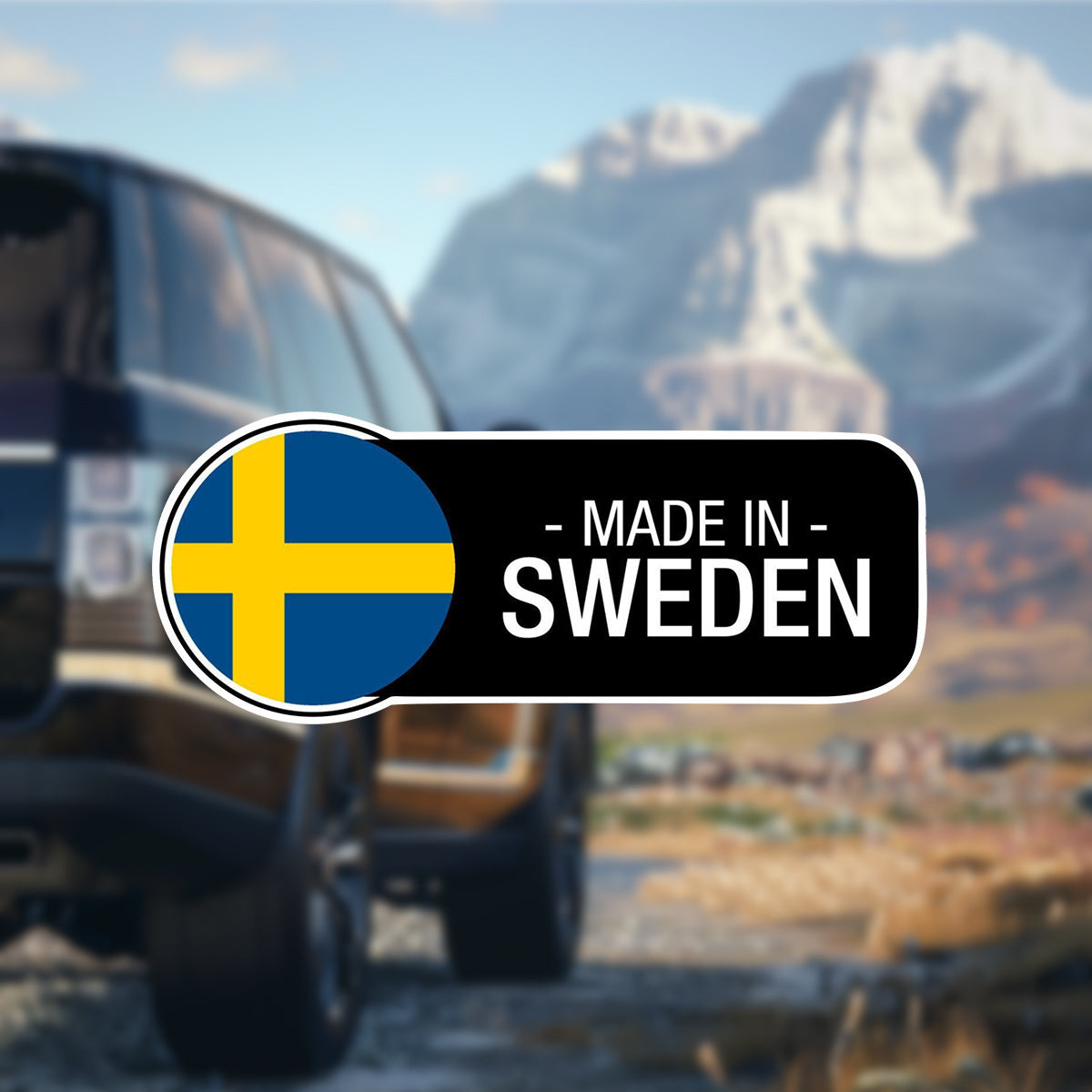 Durable Waterproof Swedish Flag Vinyl Car Decal