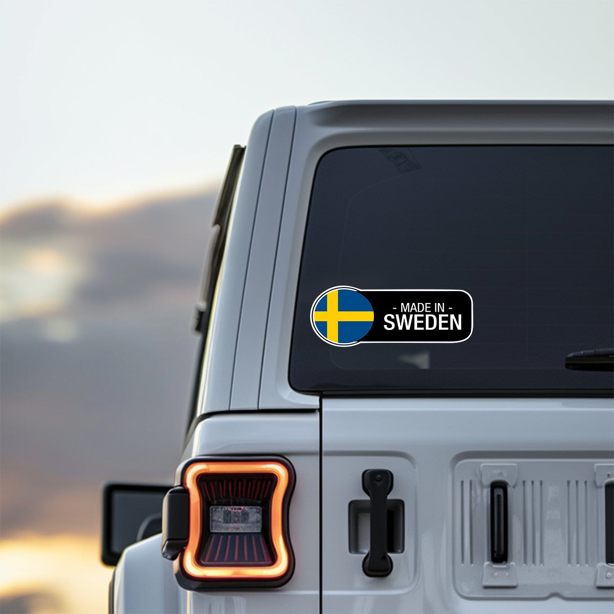 Durable Waterproof Swedish Flag Vinyl Car Decal