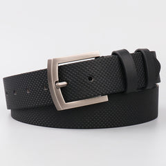 Men's Bag Edge Point Hole Alloy Needle Buckle PU Belt Accessories