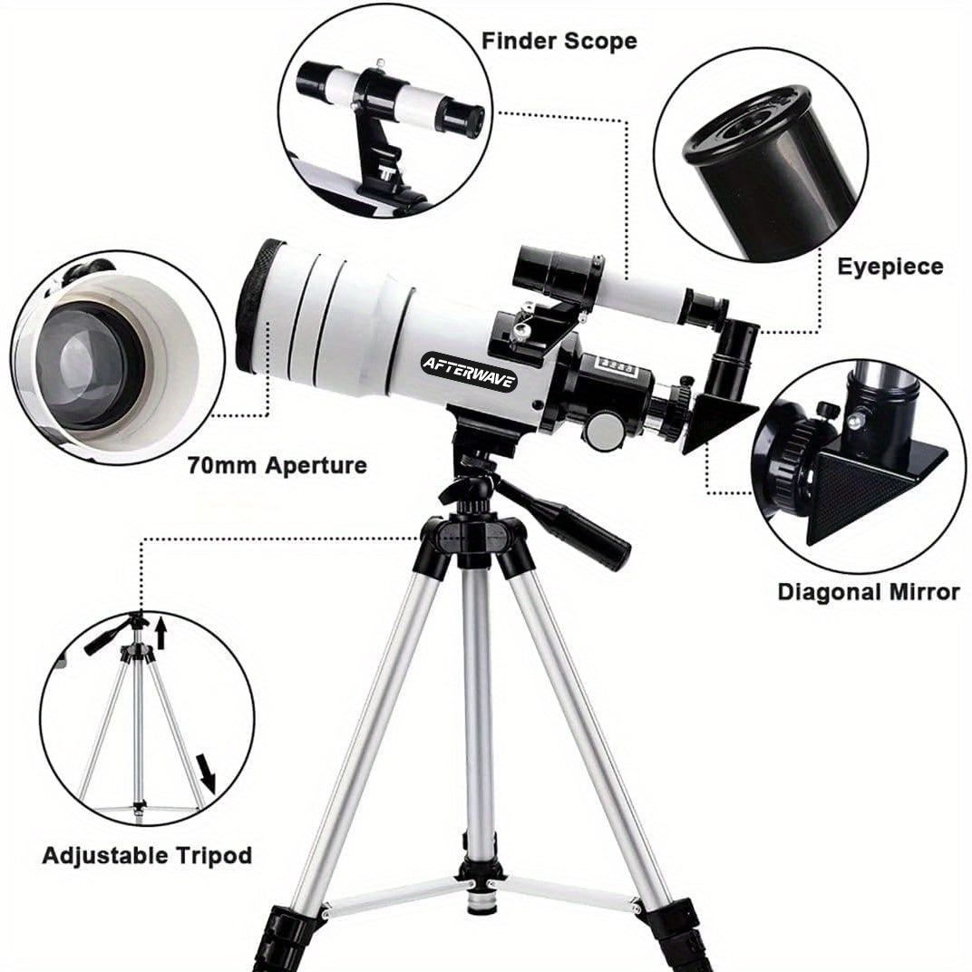 HD Astronomical Telescope 70mm Lens for Stargazing Moon Watching