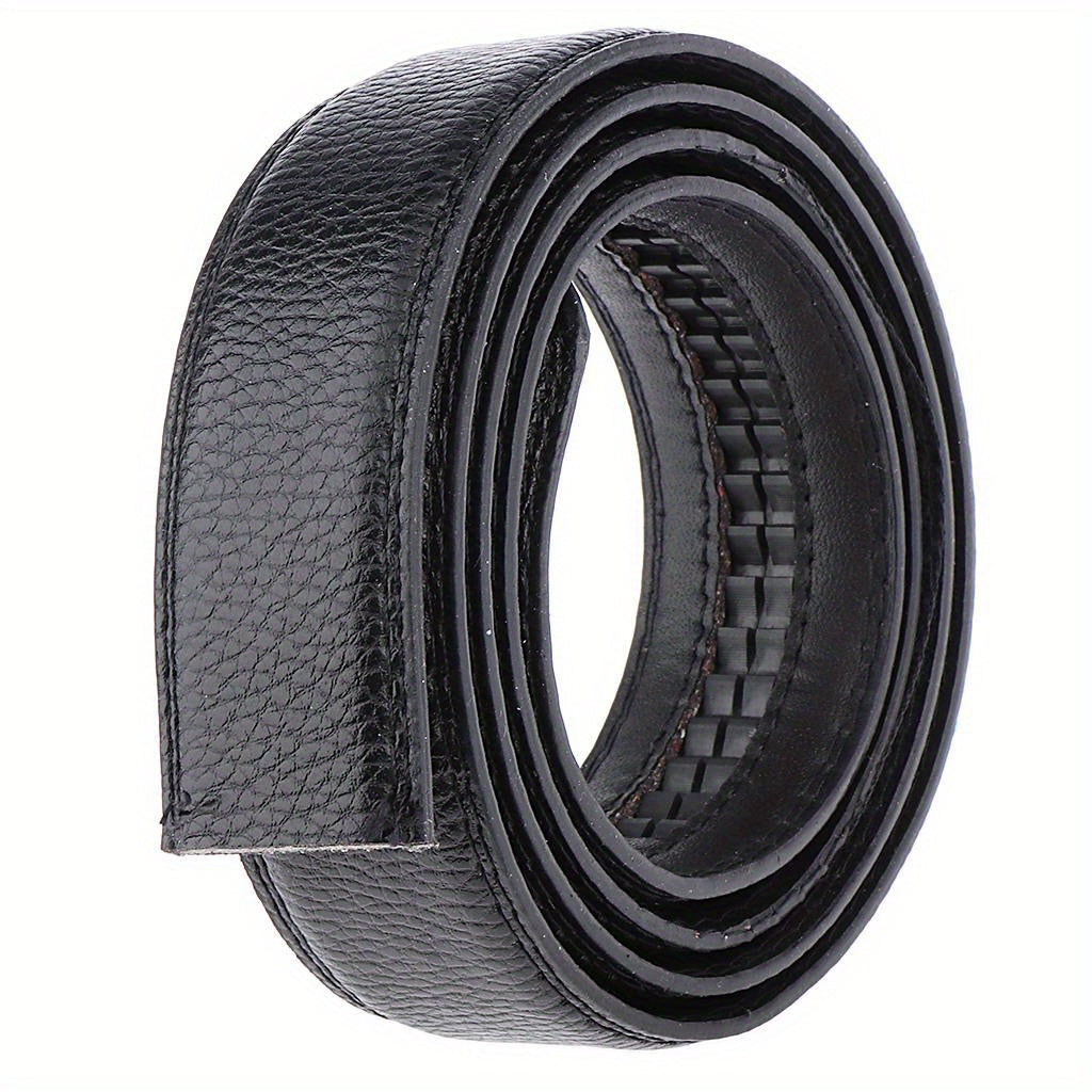 Men's Faux Leather Belt with Automatic Buckle for Business & Casual Wear