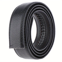 Men's Faux Leather Belt with Automatic Buckle for Business & Casual Wear