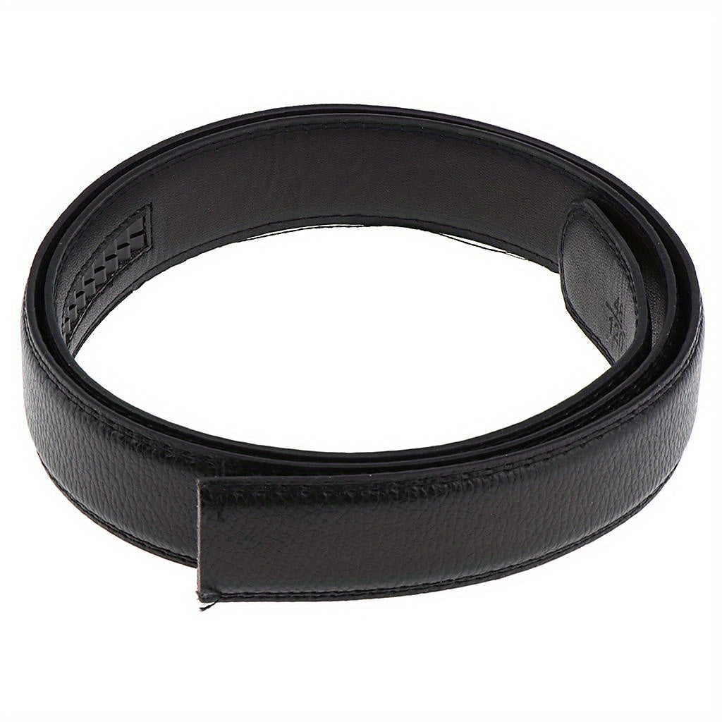Men's Faux Leather Belt with Automatic Buckle for Business & Casual Wear