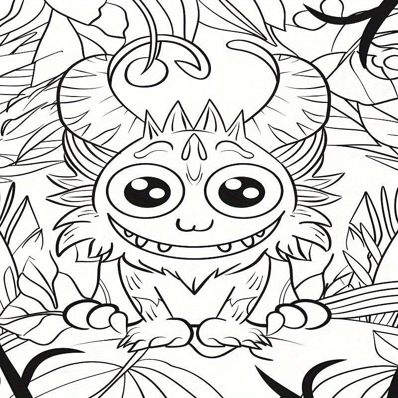 Deluxe Monster Coloring Book for Teens & Adults - Stress Relief Artwork