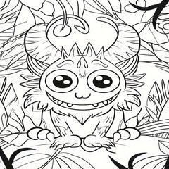 Deluxe Monster Coloring Book for Teens & Adults - Stress Relief Artwork