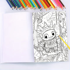 Deluxe Monster Coloring Book for Teens & Adults - Stress Relief Artwork