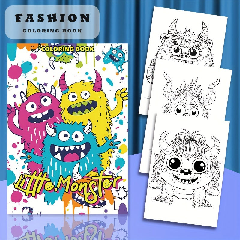 Deluxe Monster Coloring Book for Teens & Adults - Stress Relief Artwork