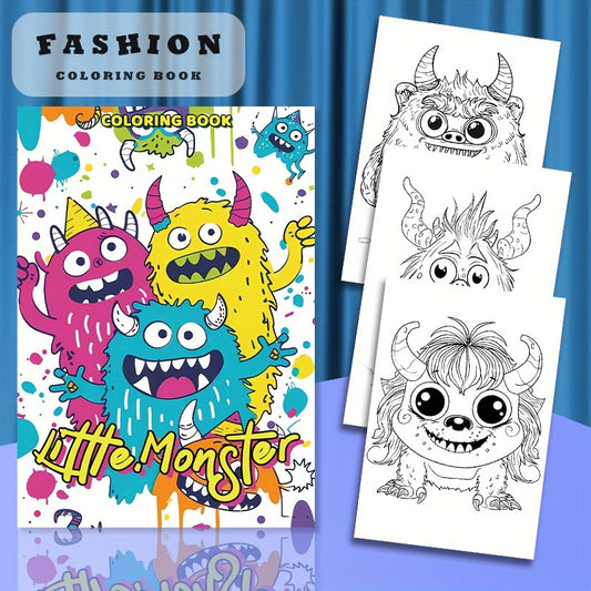 Deluxe Monster Coloring Book for Teens & Adults - Stress Relief Artwork