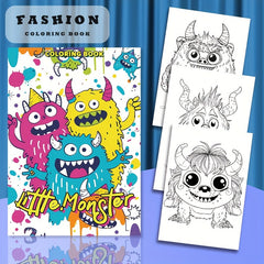 Deluxe Monster Coloring Book for Teens & Adults - Stress Relief Artwork