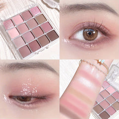 Matte & Shimmer Pink Brown Nude Tones Eyeshadow Palette