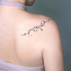 Botanical Leaf Temporary Tattoos Water Resistant Realistic Body Art
