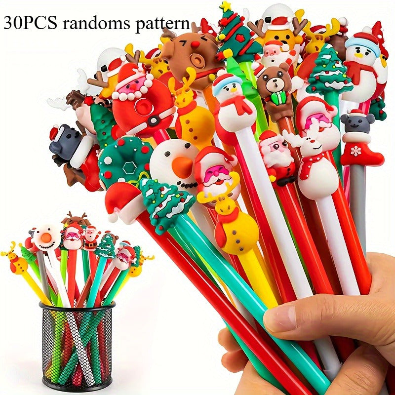 Christmas Gel Pens 0.5mm Fine Point Ink Cartoon Ballpoint