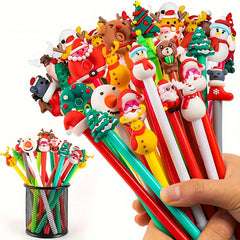 Christmas Gel Pens 0.5mm Fine Point Ink Cartoon Ballpoint