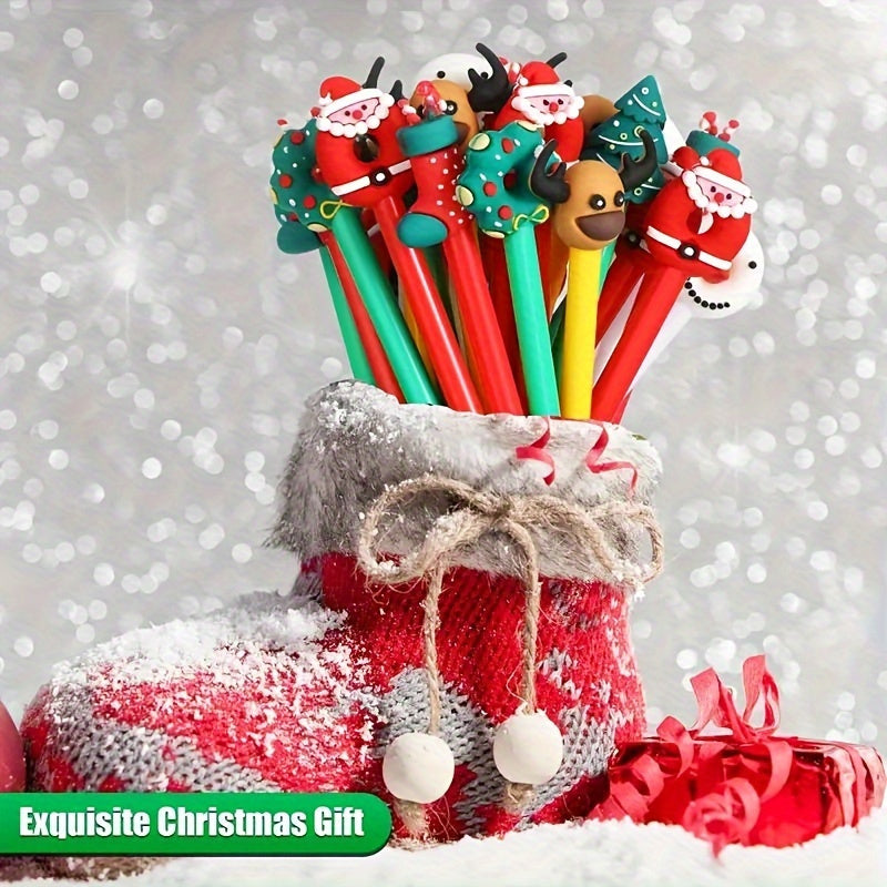 Christmas Gel Pens 0.5mm Fine Point Ink Cartoon Ballpoint